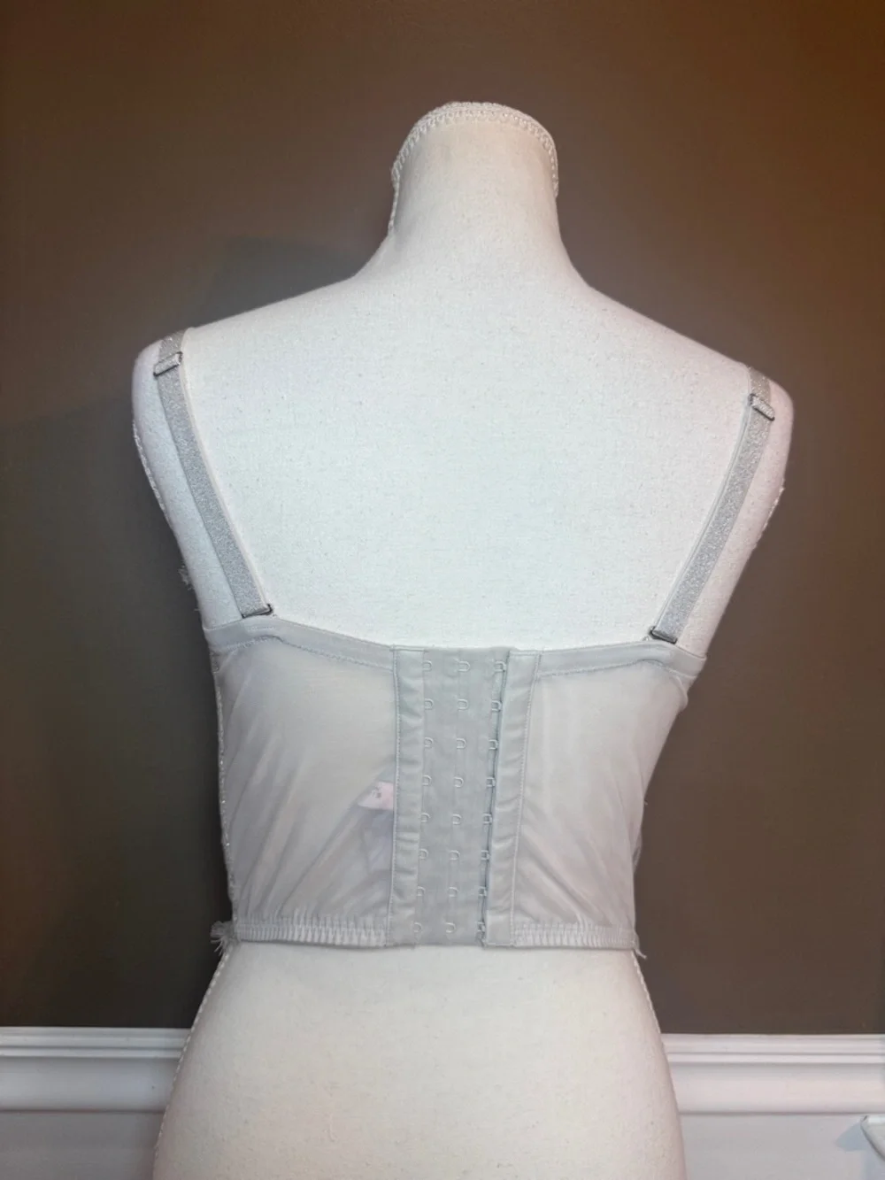 Victoria’s Secret Dream Angels Metallic Lace Bustier 36DD Corset Festival Top - Picture 3 of 13